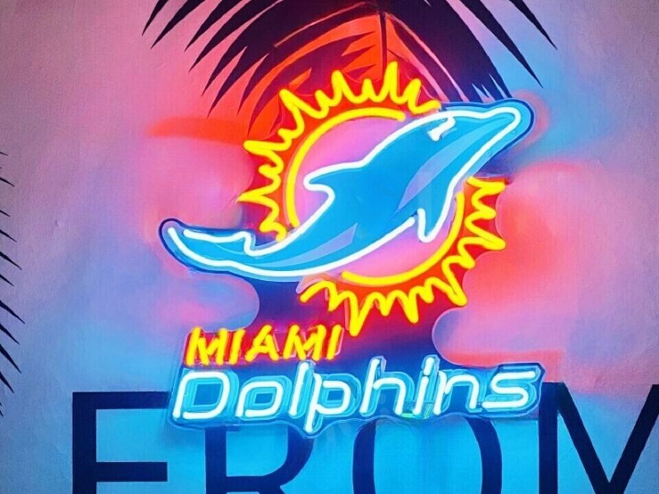 Miami Dolphins Logo Lamp Neon Light Sign 20\