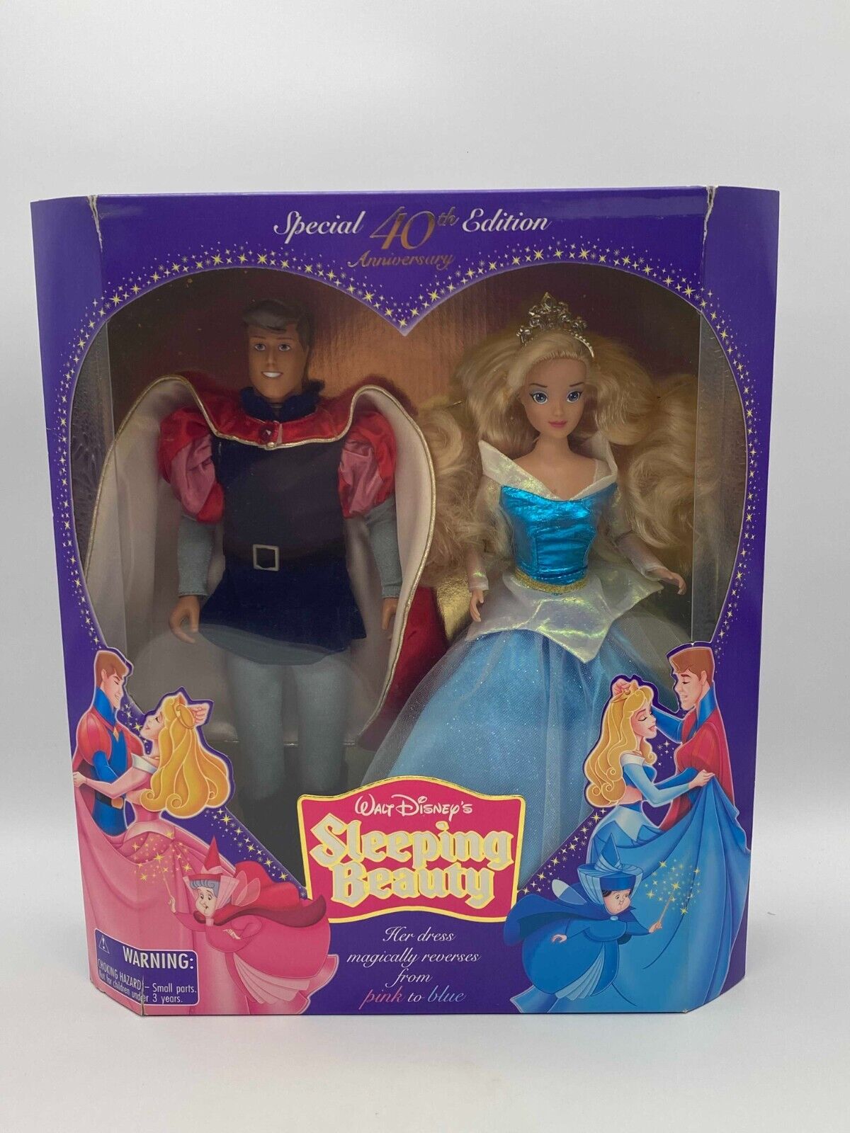 Disney Special 40th Anniversary Edition Sleeping Beauty  Prince Phillip Doll NIB