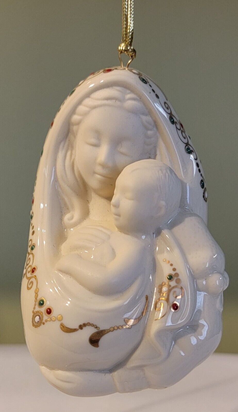 Lenox Bejeweled 2005 Madonna & Child Christmas Ornament 4