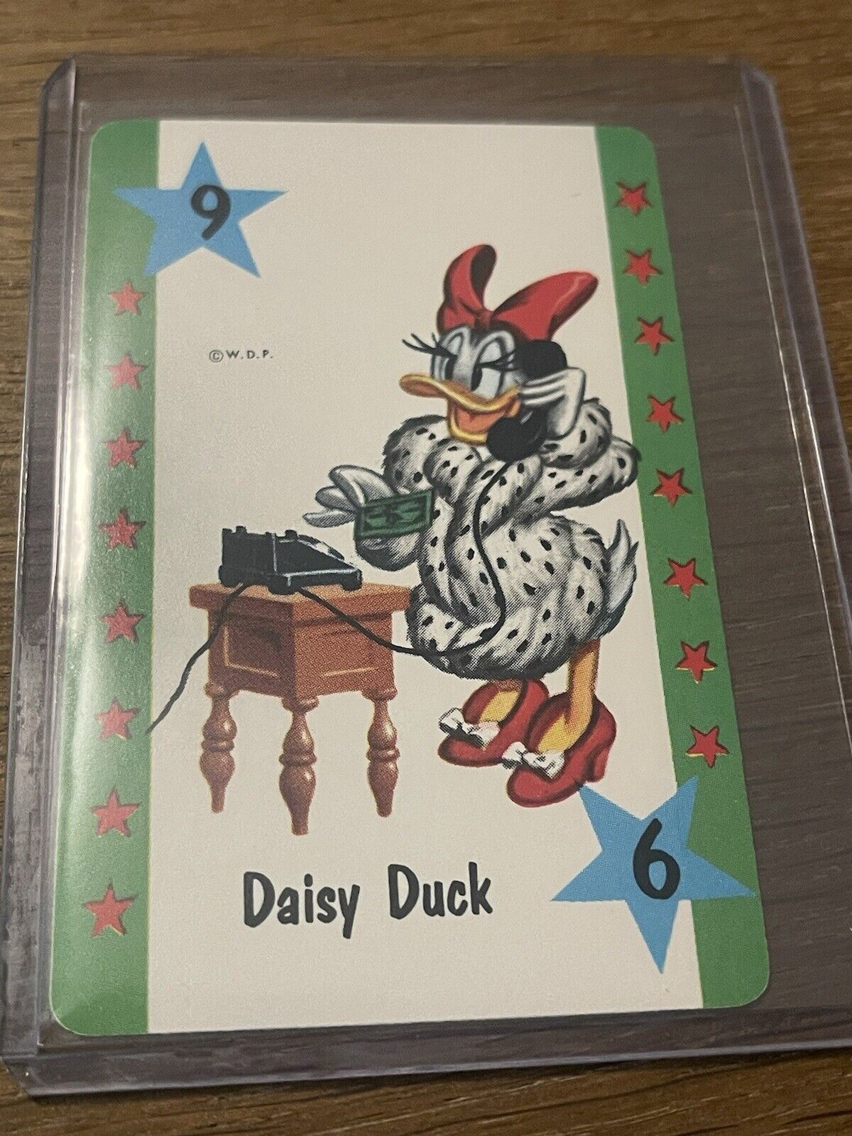 Vintage Rare Walt Disney Productions 🎥 Card Game Daisy Duck Playing Card