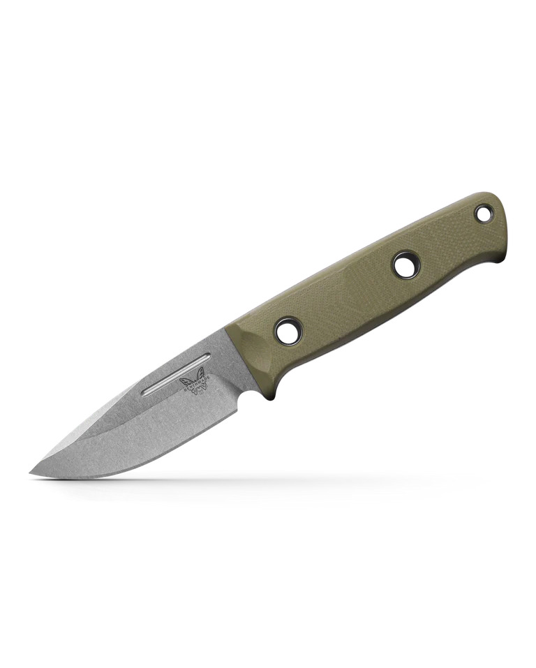 Benchmade Knives Mini Bushcrafter 165-1 OD Green G10 CPM-S30V Steel Fixed Blade