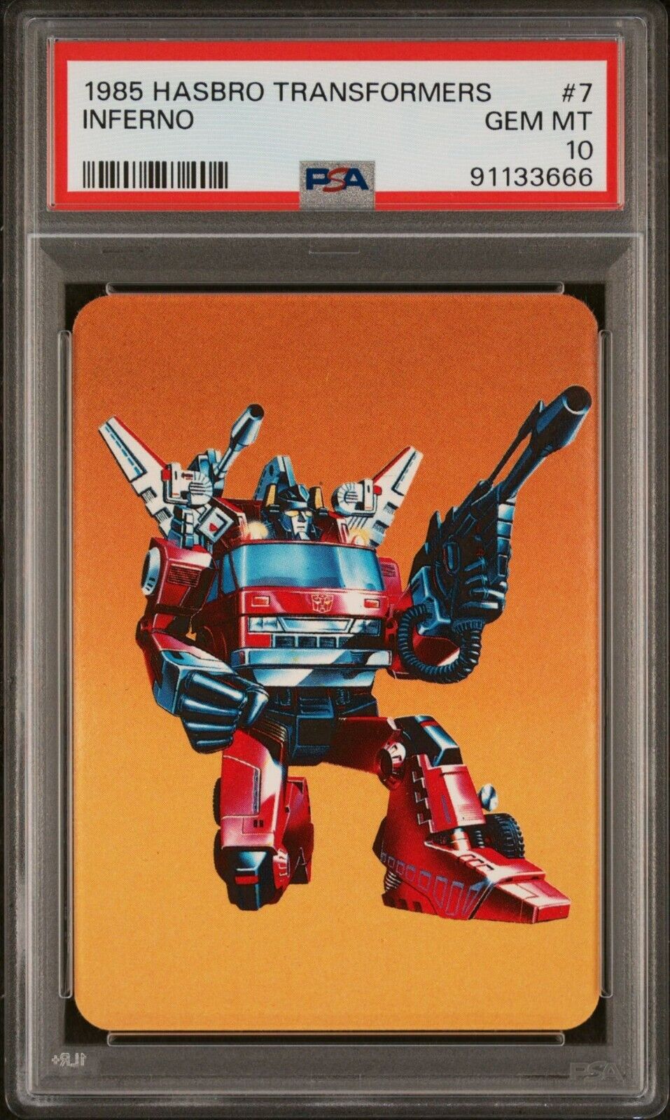 1985 Hasbro Transformers #7 Inferno PSA 10