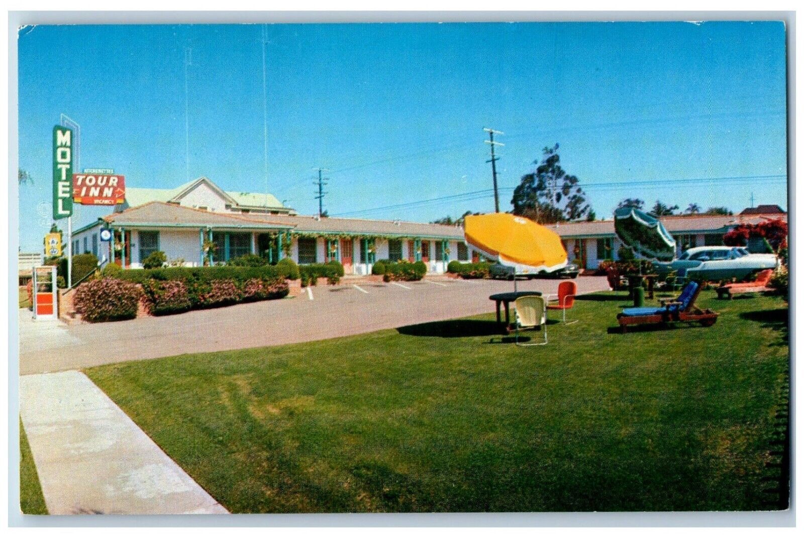 San Diego California CA Postcard Tour Inn Motel El Cajon Boulevard c1960 Vintage