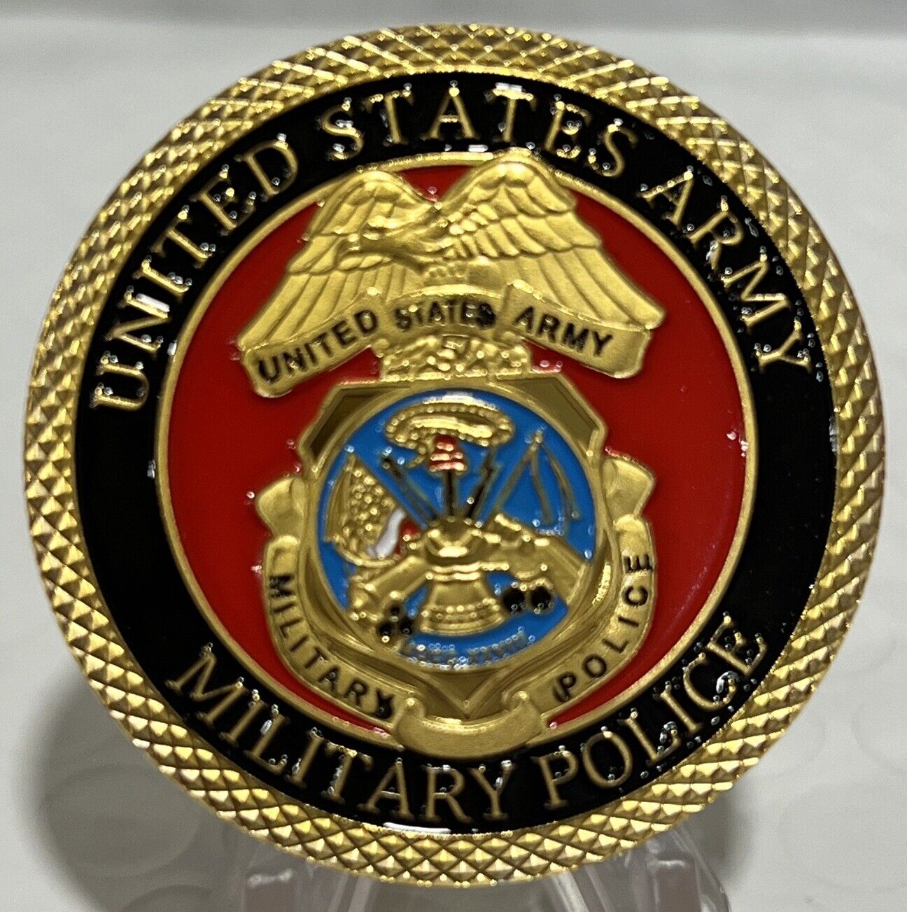 * RARE US ARMY MILITARY POLICE. ARMY STRONG SINCE 1775. NEW-ARMY CHALLENGE COIN