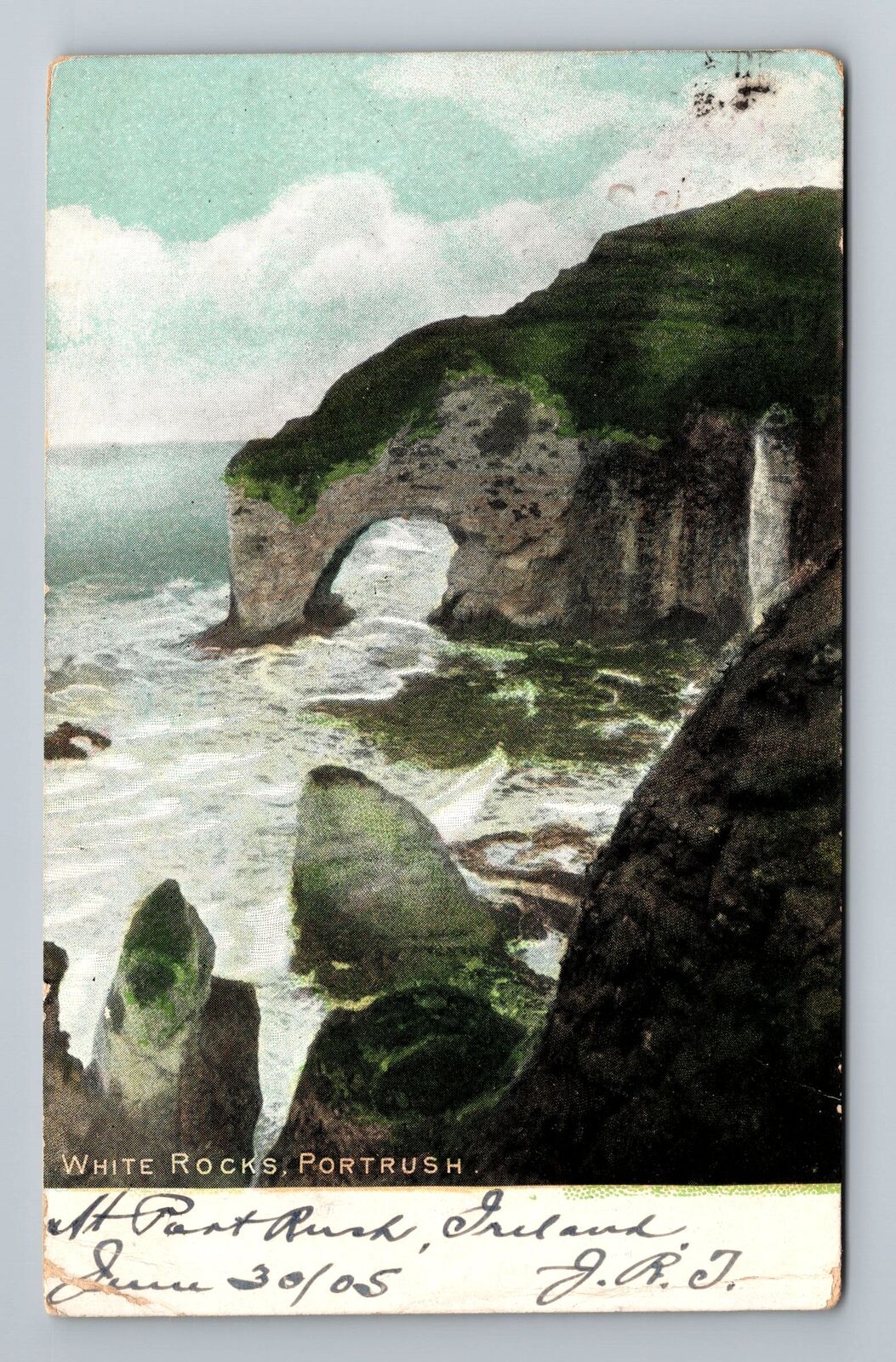 Ireland, White Rocks Portrush c1905 Vintage Souvenir Postcard