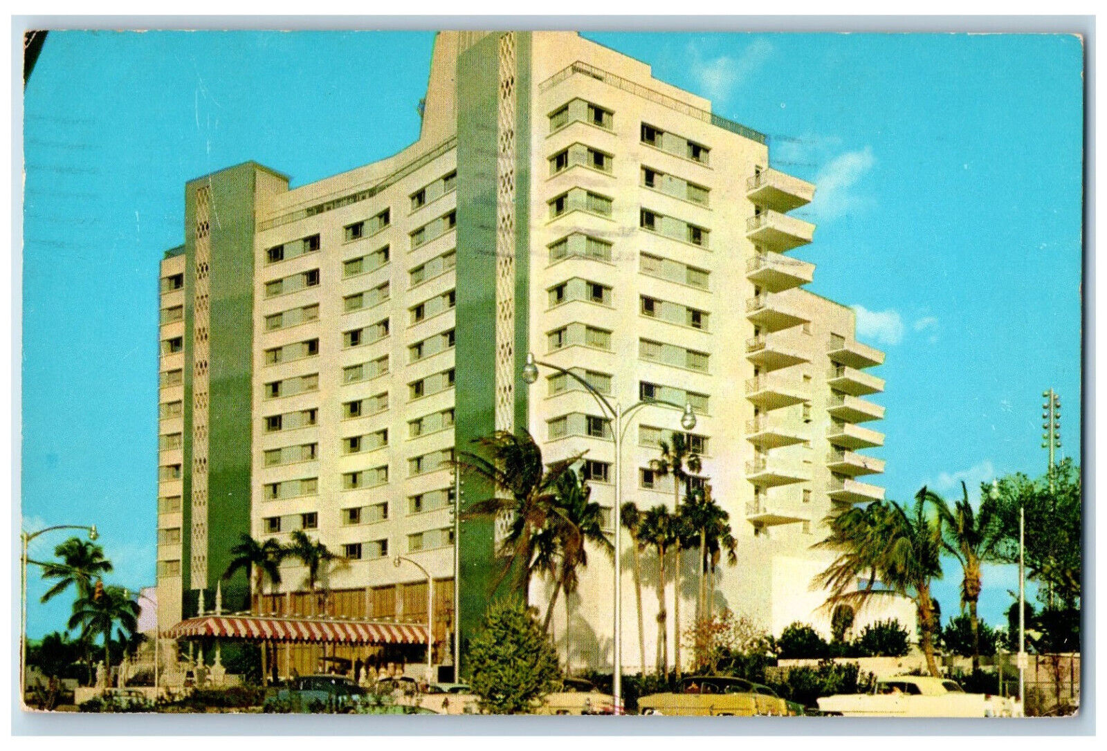 1958 Beautiful Eden Roc Hotel on Collins Avenue Miami Beach FL Postcard