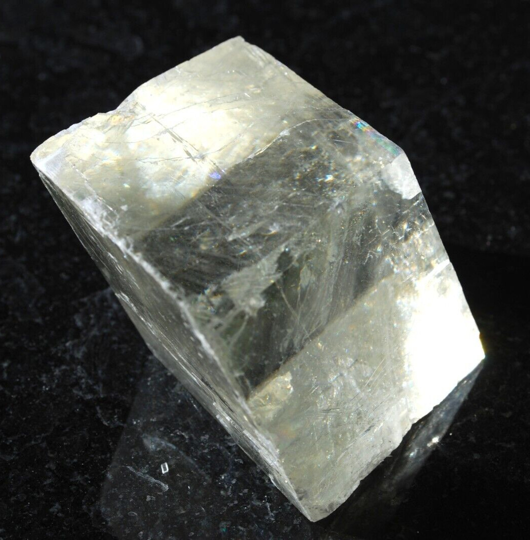 4 x Natural Iceland Spar Crystals Viking Stones specimens 4Pieces =  9.1 Oz
