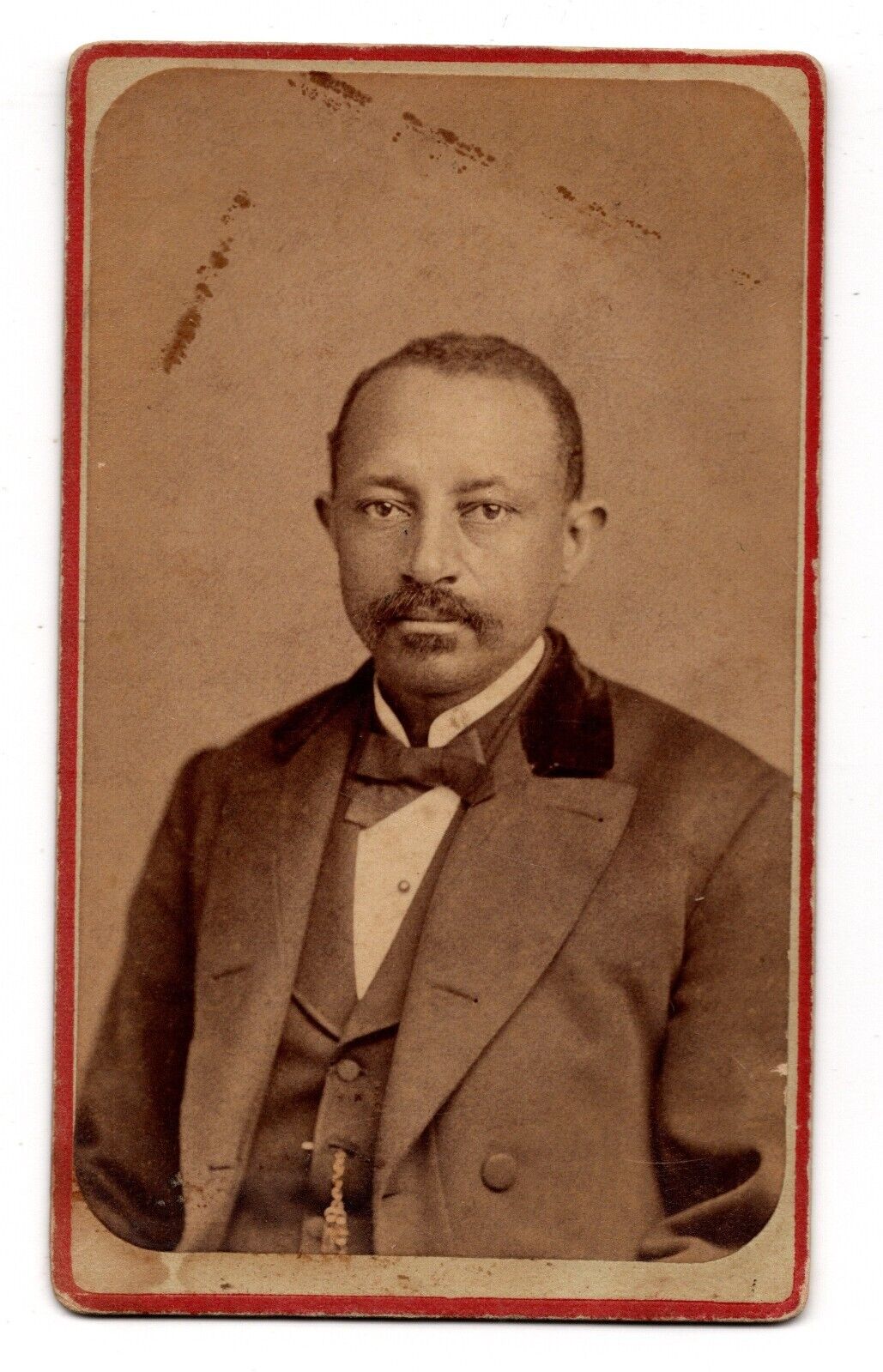 ANTIQUE CDV C. 1880s HANDSOME AFRICAN AMERICAN MAN WITH MUSTACHE WASHINGTON D.C.