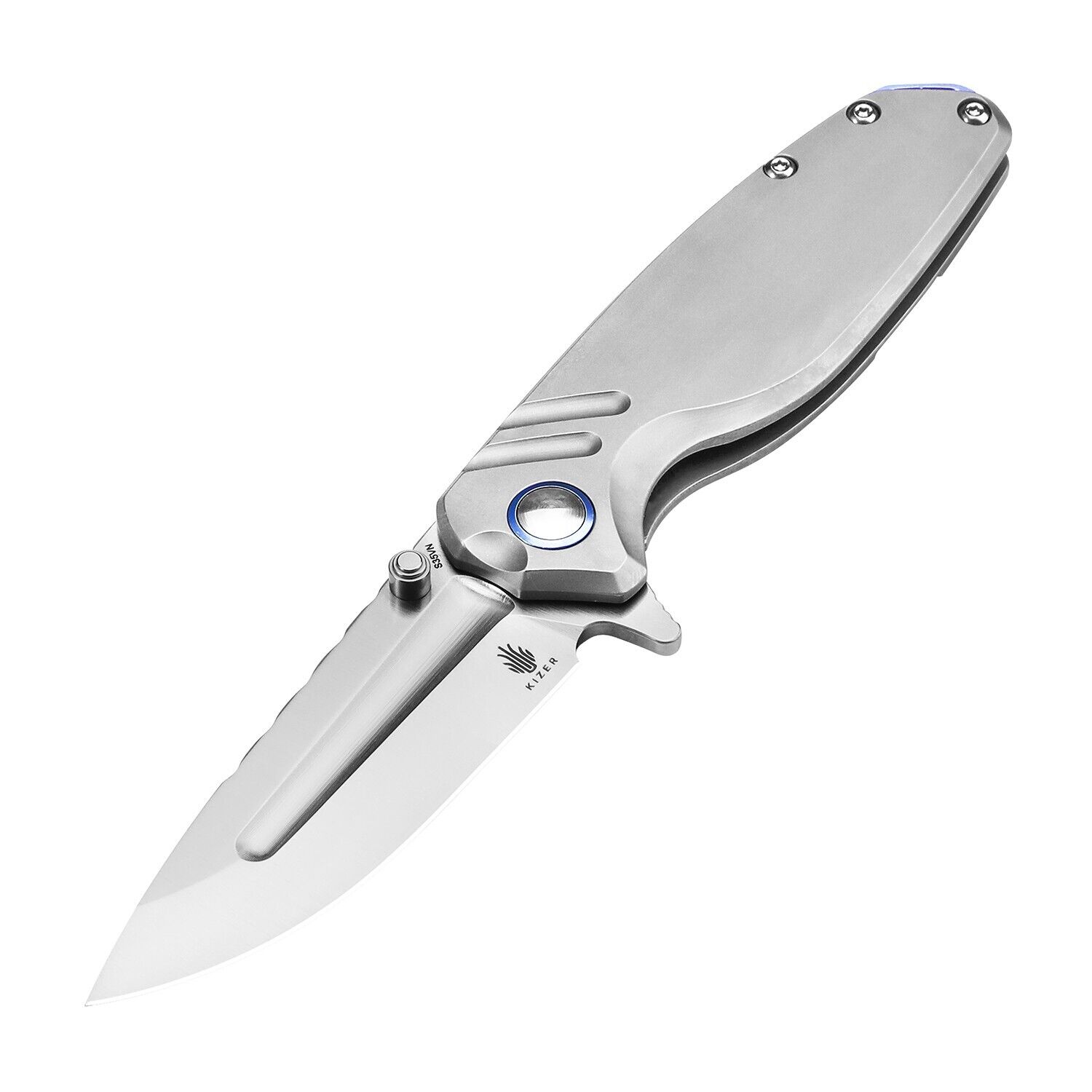 Kizer Ti'an Pocket Knife Titanium Handle S35VN Steel Ki3624A1