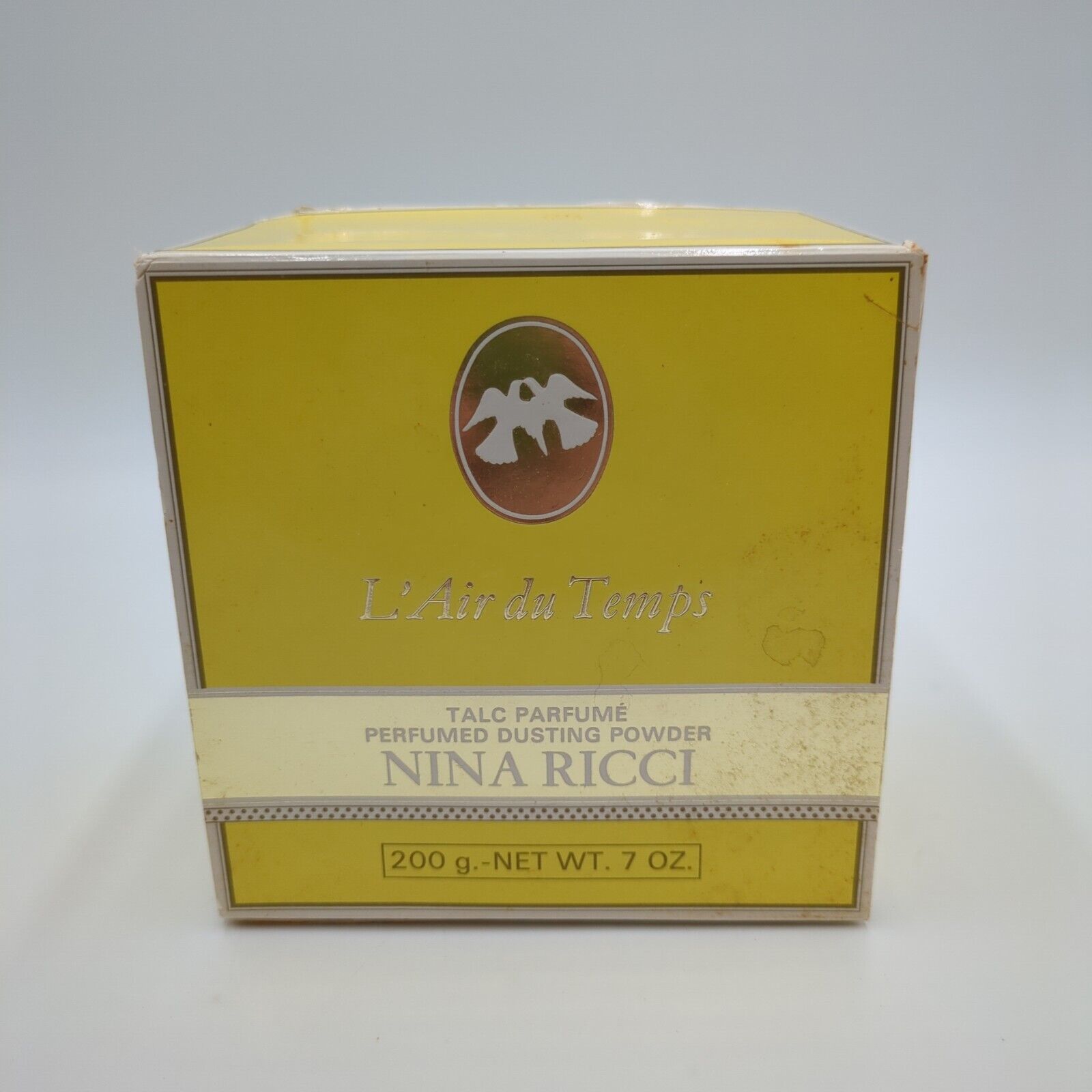 Vintage L'air du Temps Nina Ricci Perfumed Dusting Powder 7 Oz 200 Grams