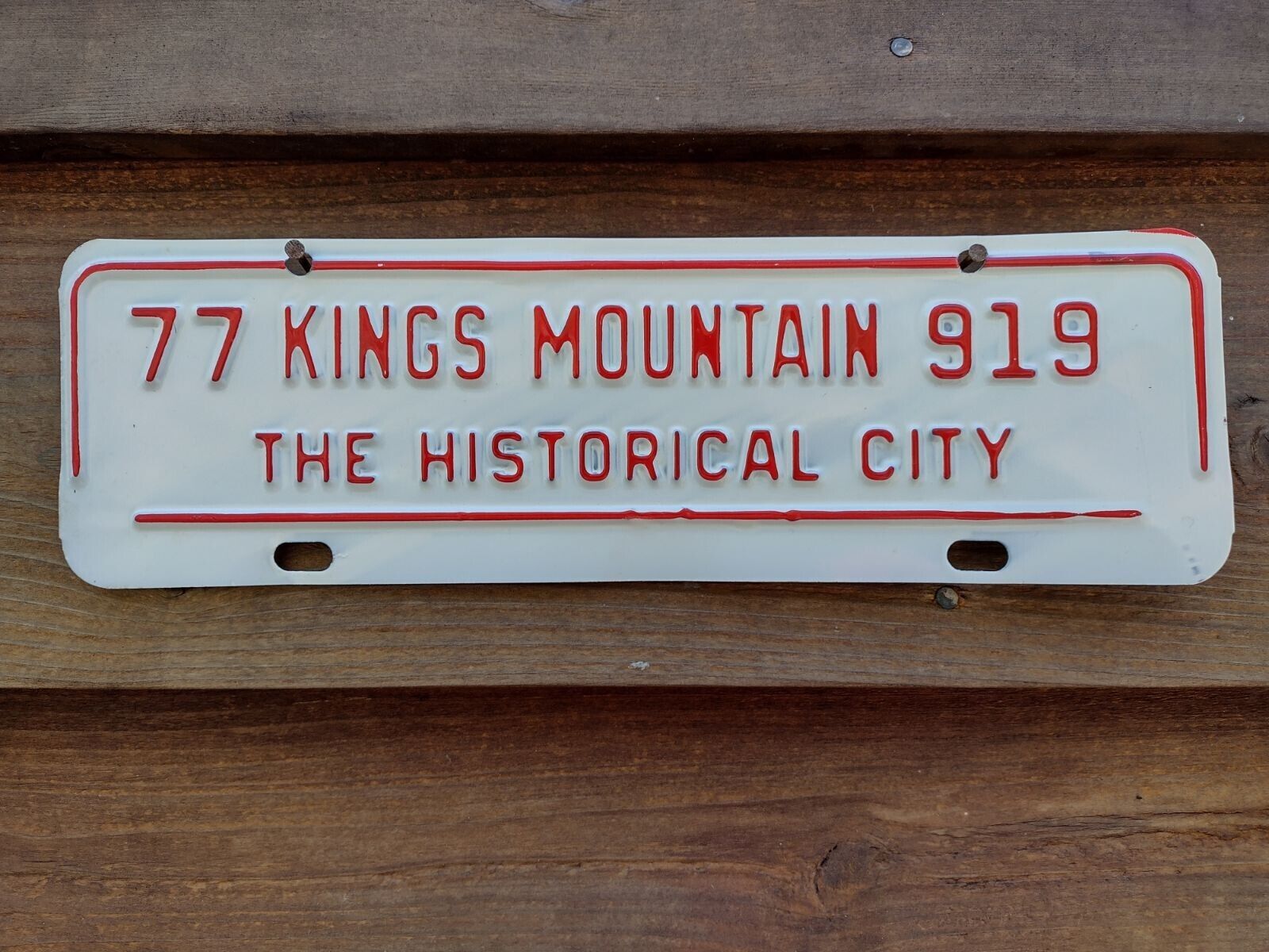 Kings Mountain, NC City License Plate 1977