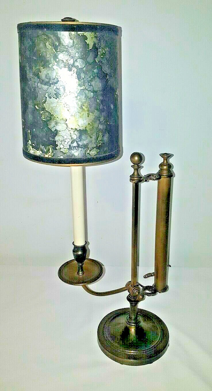 Vintage Adjustable Stiffel Brass Candlestick Table Lamp  .