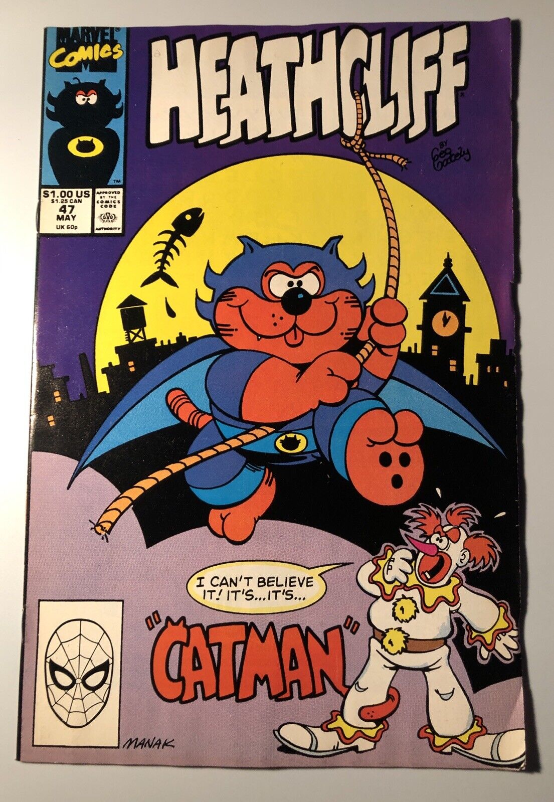 HEATHCLIFF Comic - Vol 1 - No 47 - Date 05/1990 - Marvel Comics