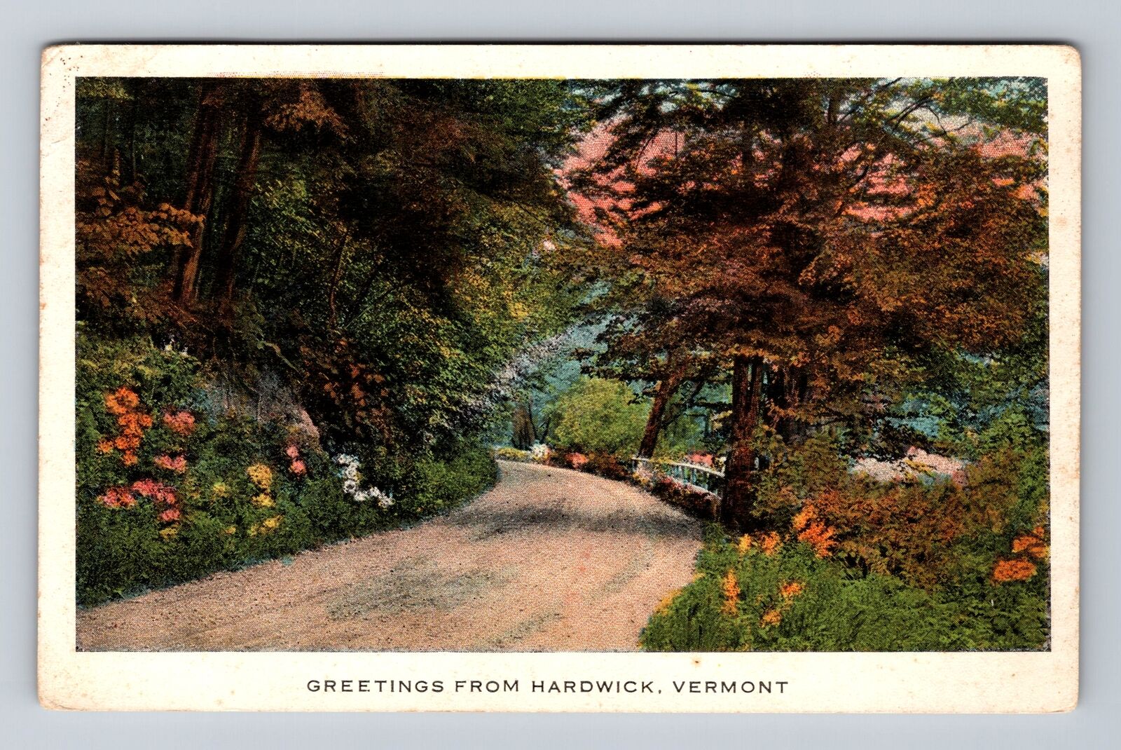 Hardwick VT-Vermont, Scenic General Greetings, Antique, Vintage c1934 Postcard