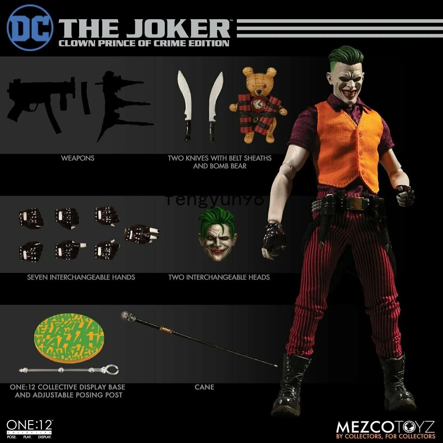 Mezco Toyz One:12 DC Comics The Joker Clown Prince Of Crime Action Figure