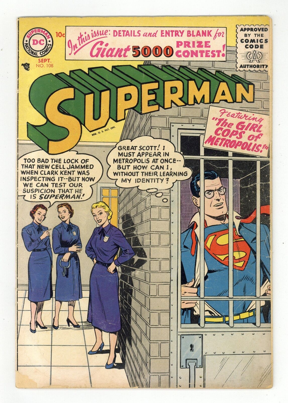 Superman #108 GD+ 2.5 1956