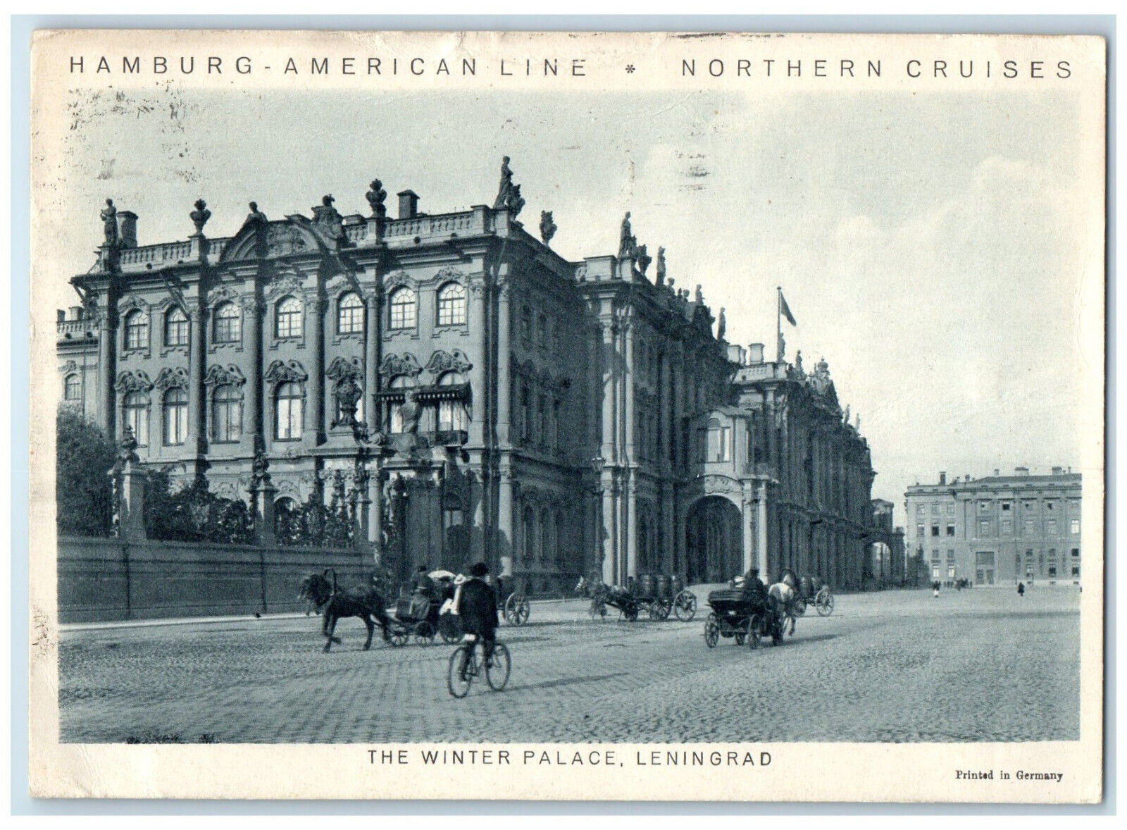 1930 Reliance Steamer Cruise Hamburg American Line Winter Palace Postcard