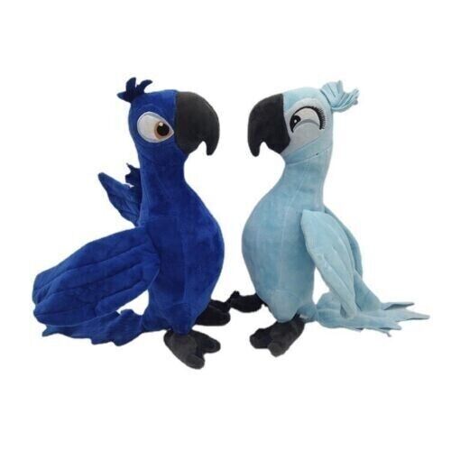 30cm 2PCS BLU & JEWEL Rio Plush Toy Parrot Bird Stuffed Animal Doll for Kid Gift