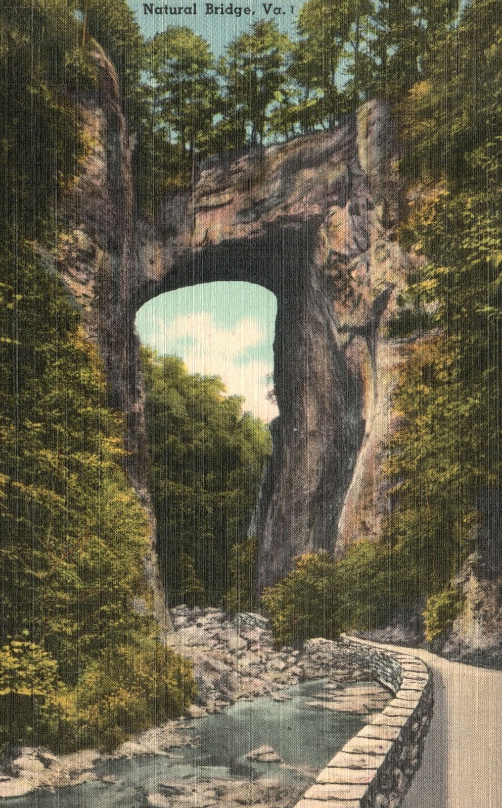 Vintage Postcard 1949 View of Natural Bridge Virginia VA