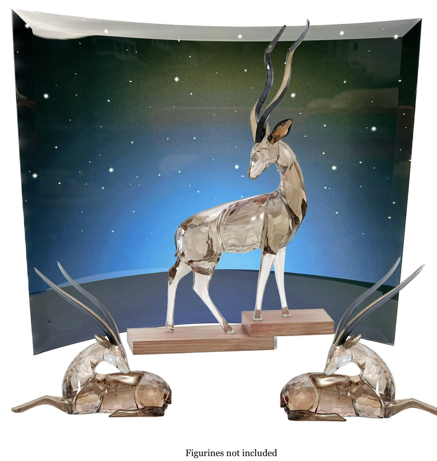 Swarovski scs Stag ￼ gazelle Star  crystal Display large