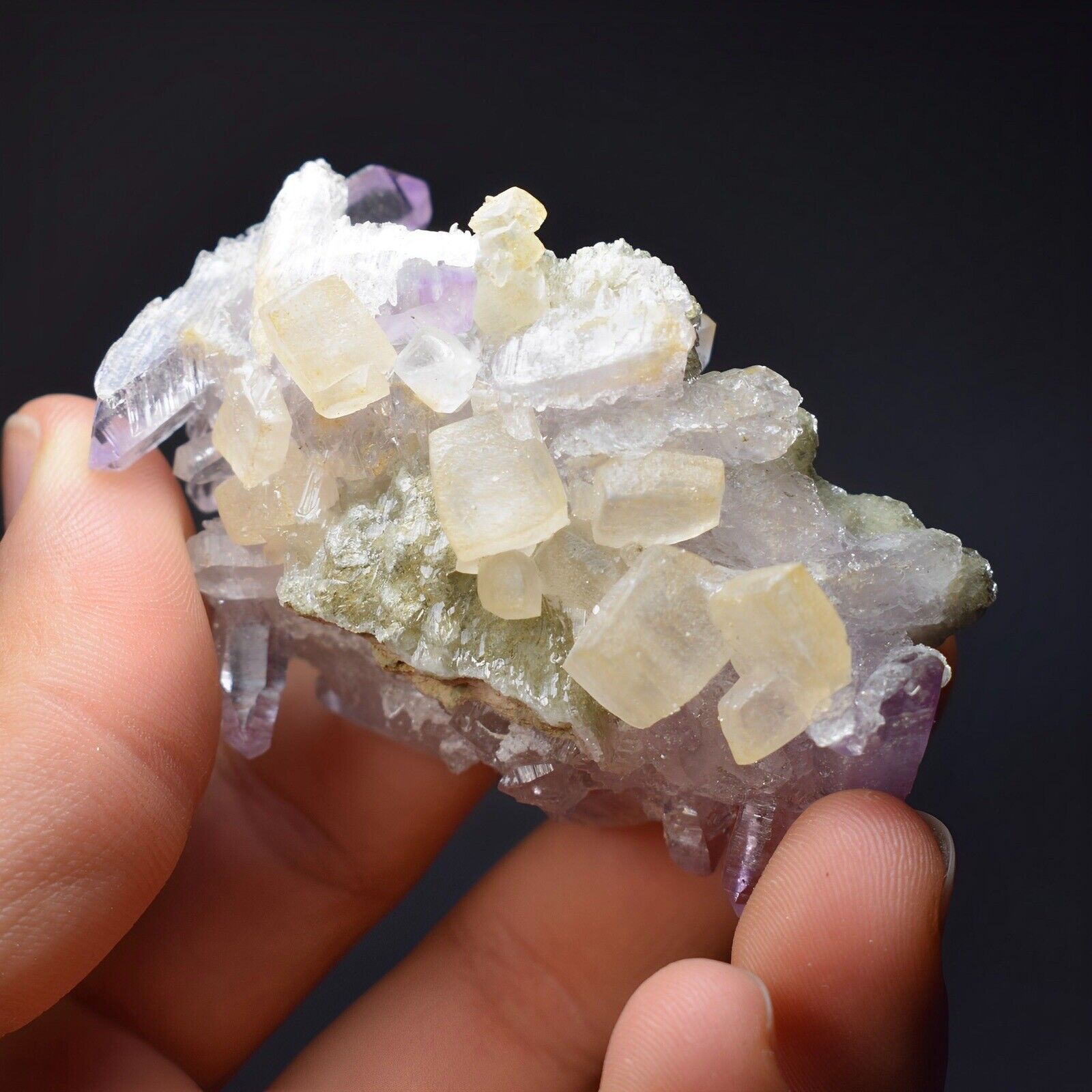 SUPERB Amethyst & Calcite Crystals (Veracruz, Mexico) -  #319