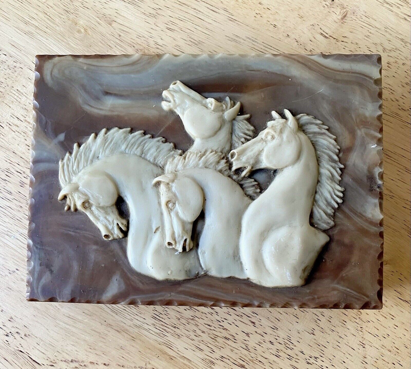 Dante American Stone Jewelry, Accessories, Cigar Box Horses Heads Handcrafted