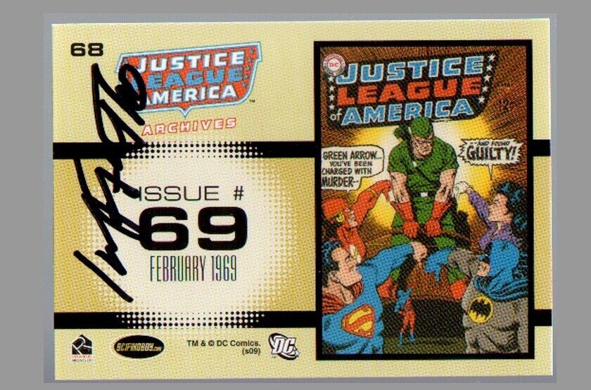 Carmine Infantino Signed Justice League JLA Archives Art Card #69 Batman Flash
