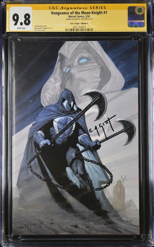 Vengeance of Moon Knight #1 CGC 9.8 Signed E.M. Gist Megacon Exclusive Virgin A