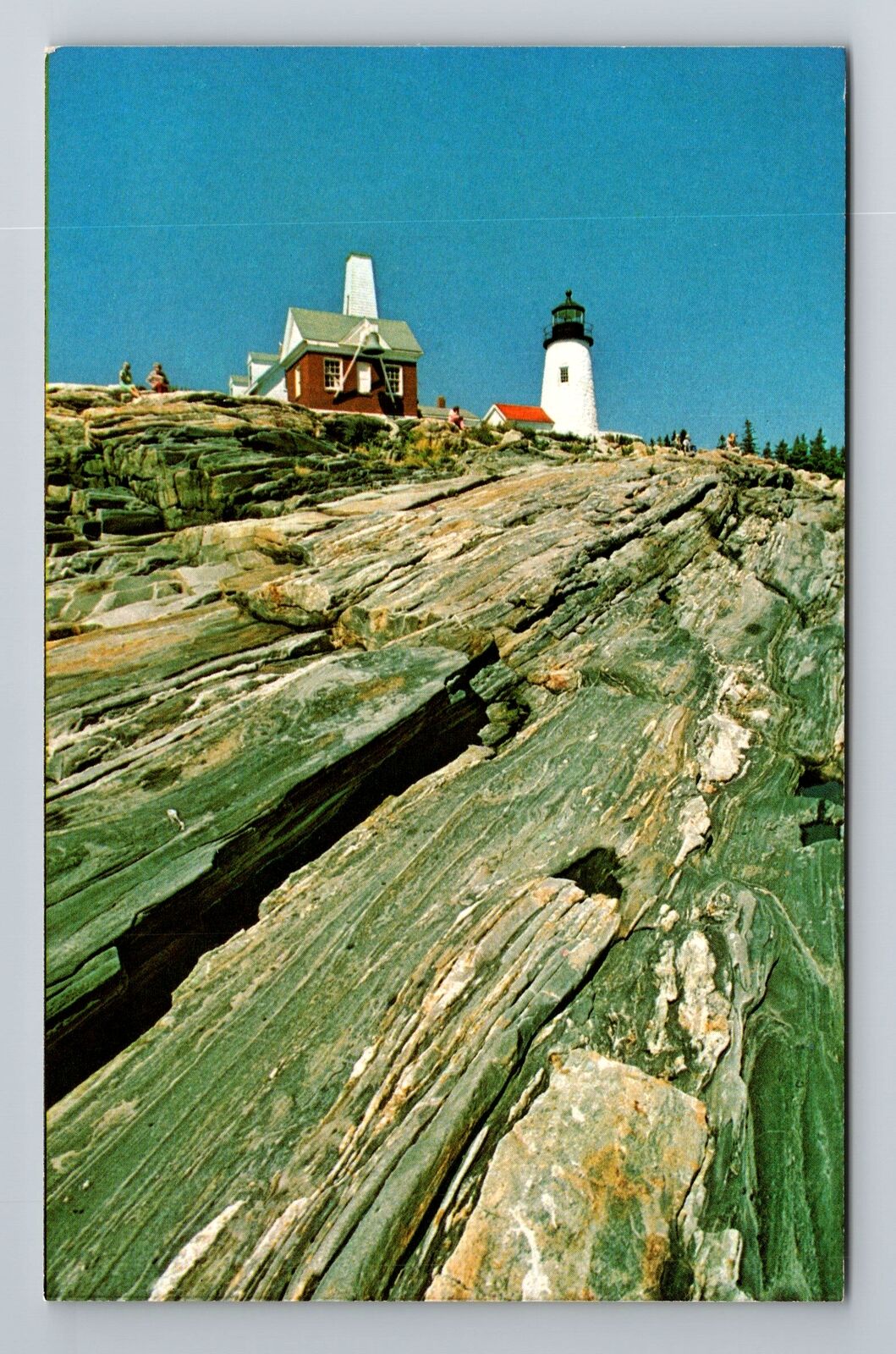 New Harbor, ME-Maine, Pemaquid Point Lighthouse, Antique, Vintage Postcard