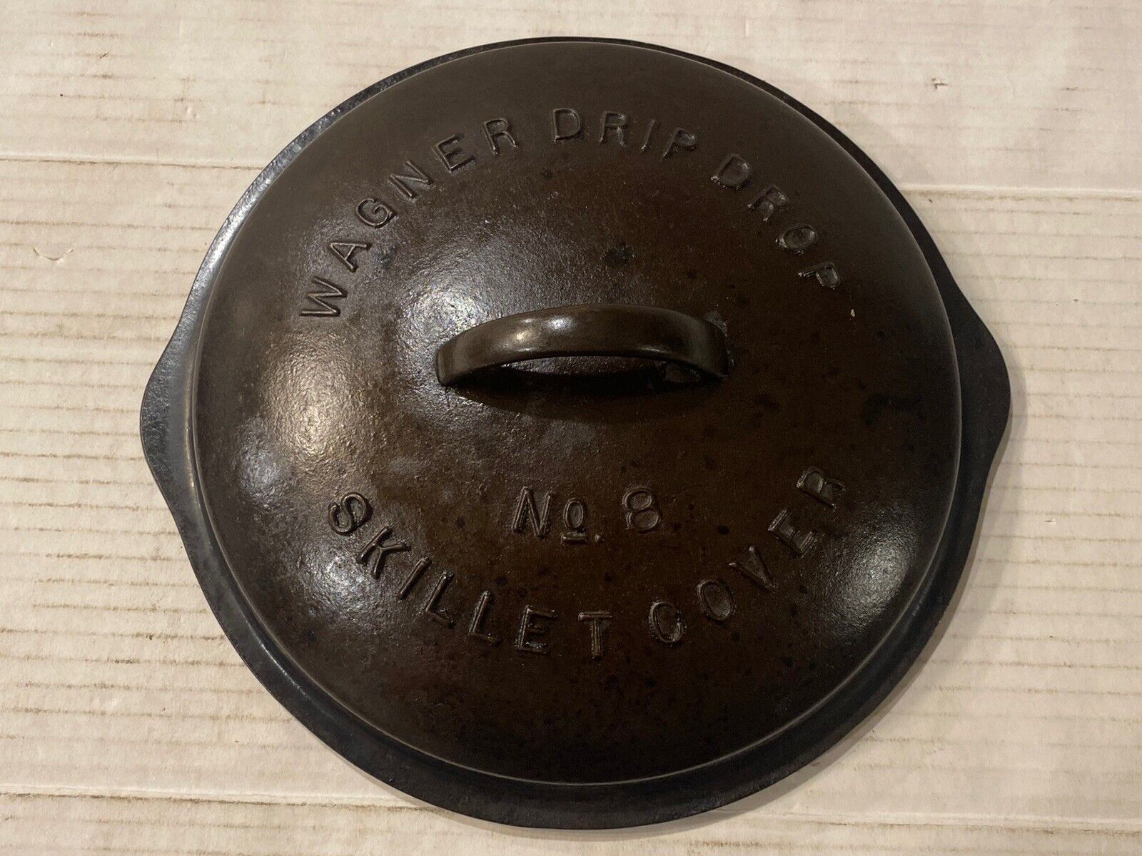 Vintage Wagner Ware Cast Iron No 8 Drip Drop Skillet Lid Cover 1068 A
