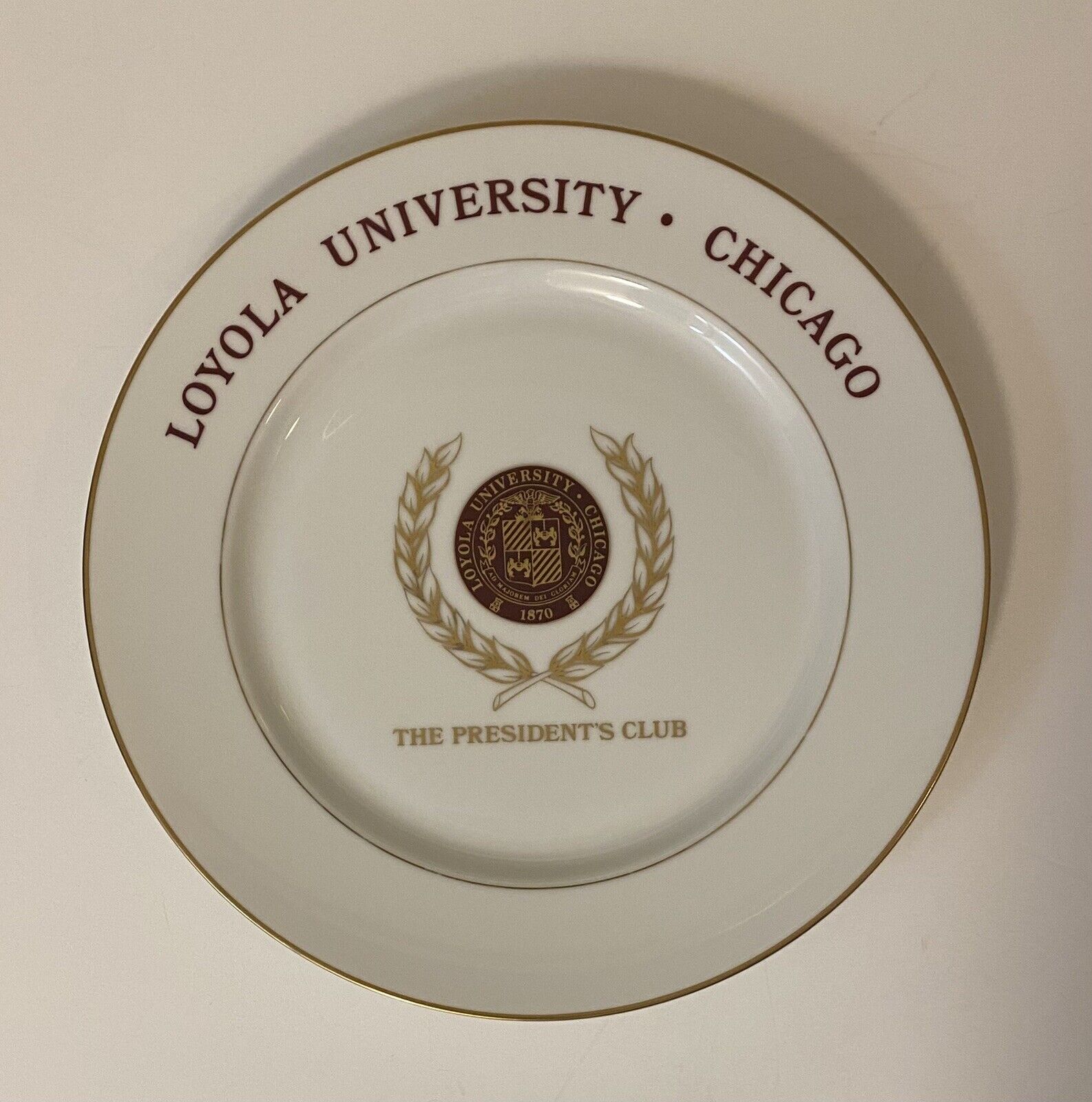 Woodmere China Loyola University Chicago President Club Dinner Collector Plate