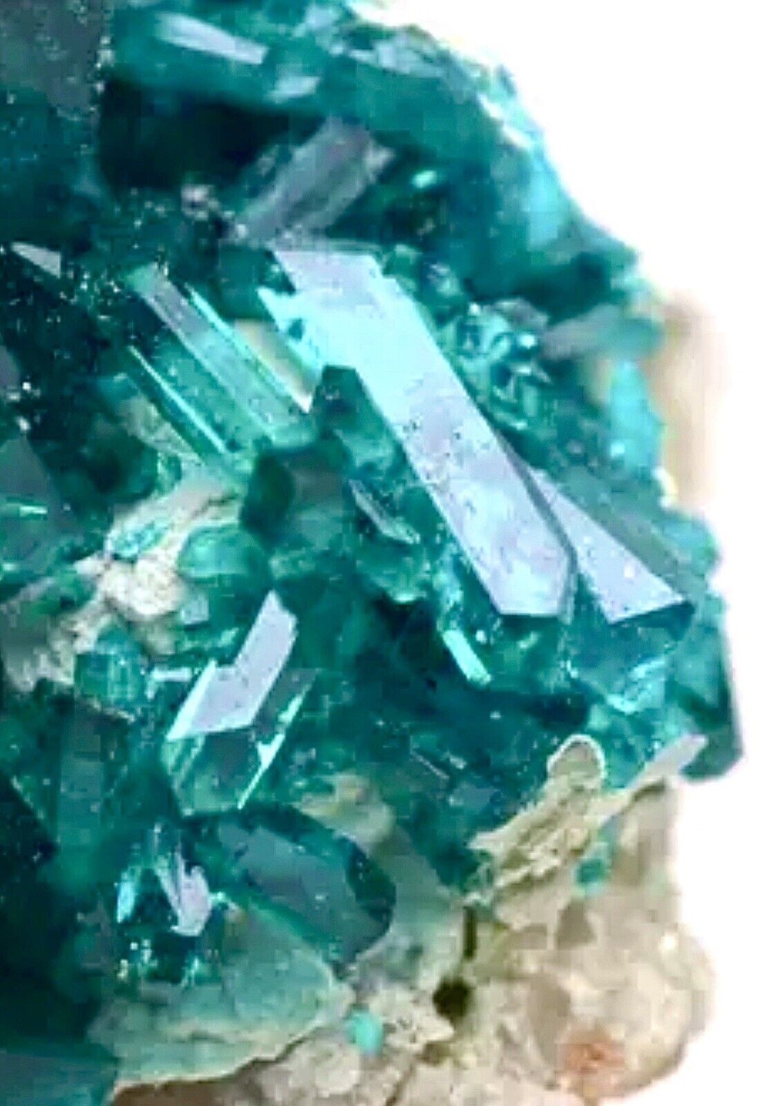 DIOPTASE Crystal Cluster Emerald Green Mineral Natural Specimen Gem Collection