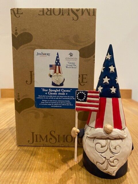 Jim Shore #6008419 Star Spangled Gnome USA American Patriotic Gnome