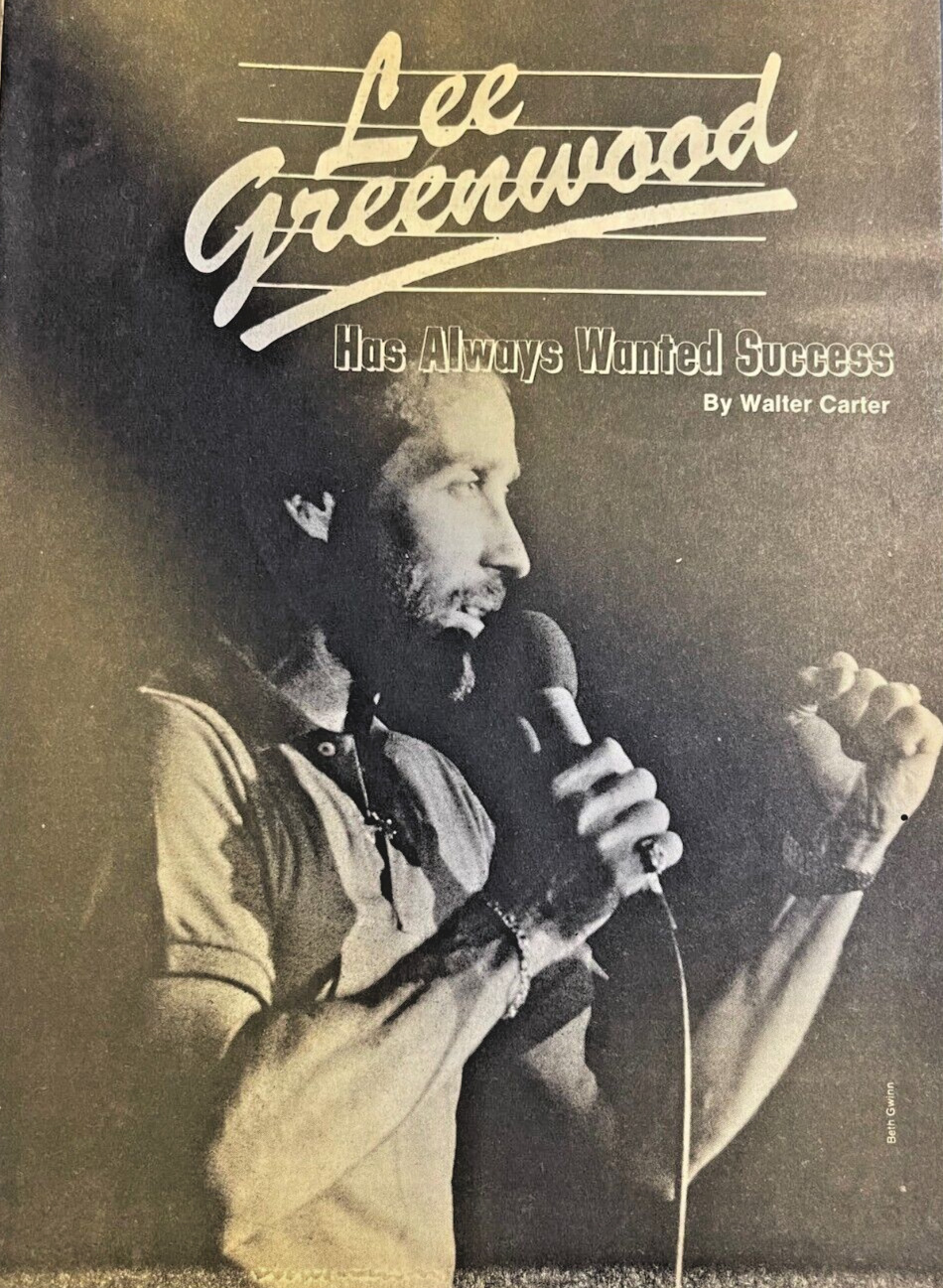 1987 Country Music Performer Lee Greenwood