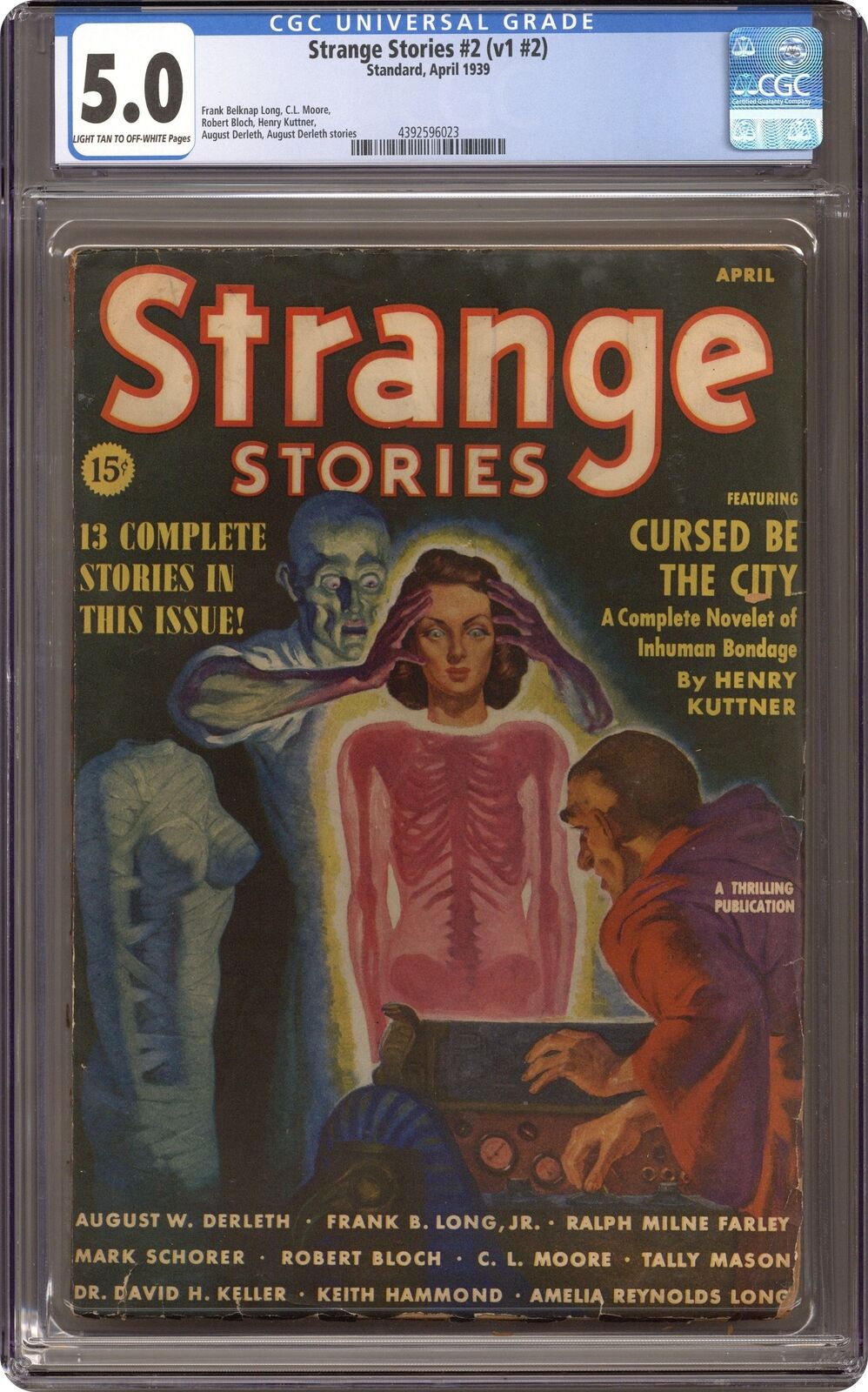 Strange Stories Pulp Apr 1939 Vol. 1 #2 CGC 5.0 4392596023