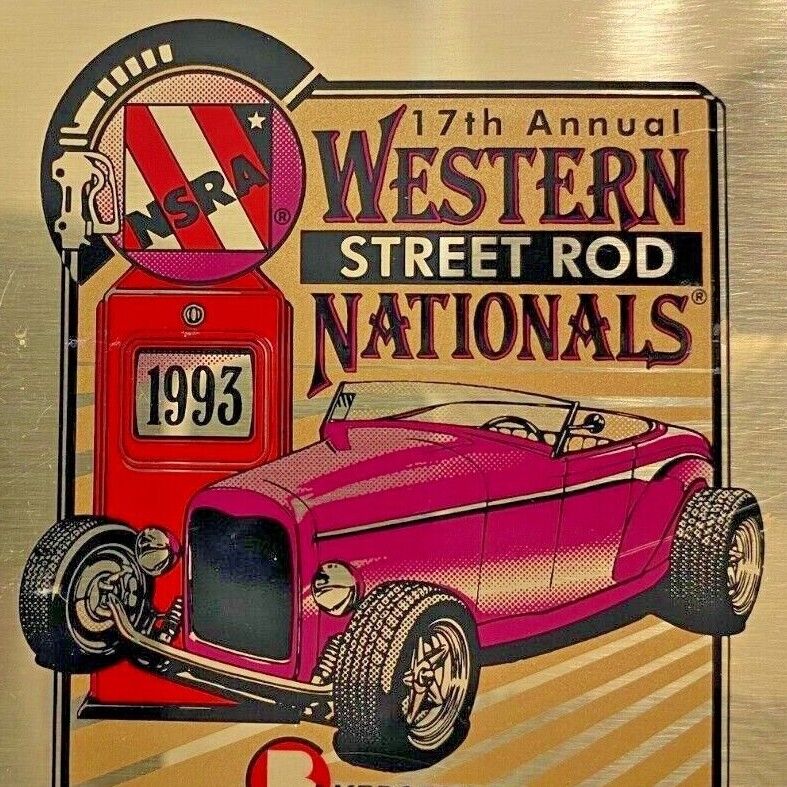 1993 National Street Rod Association NSRA Car Show Bakersfield California Plaque