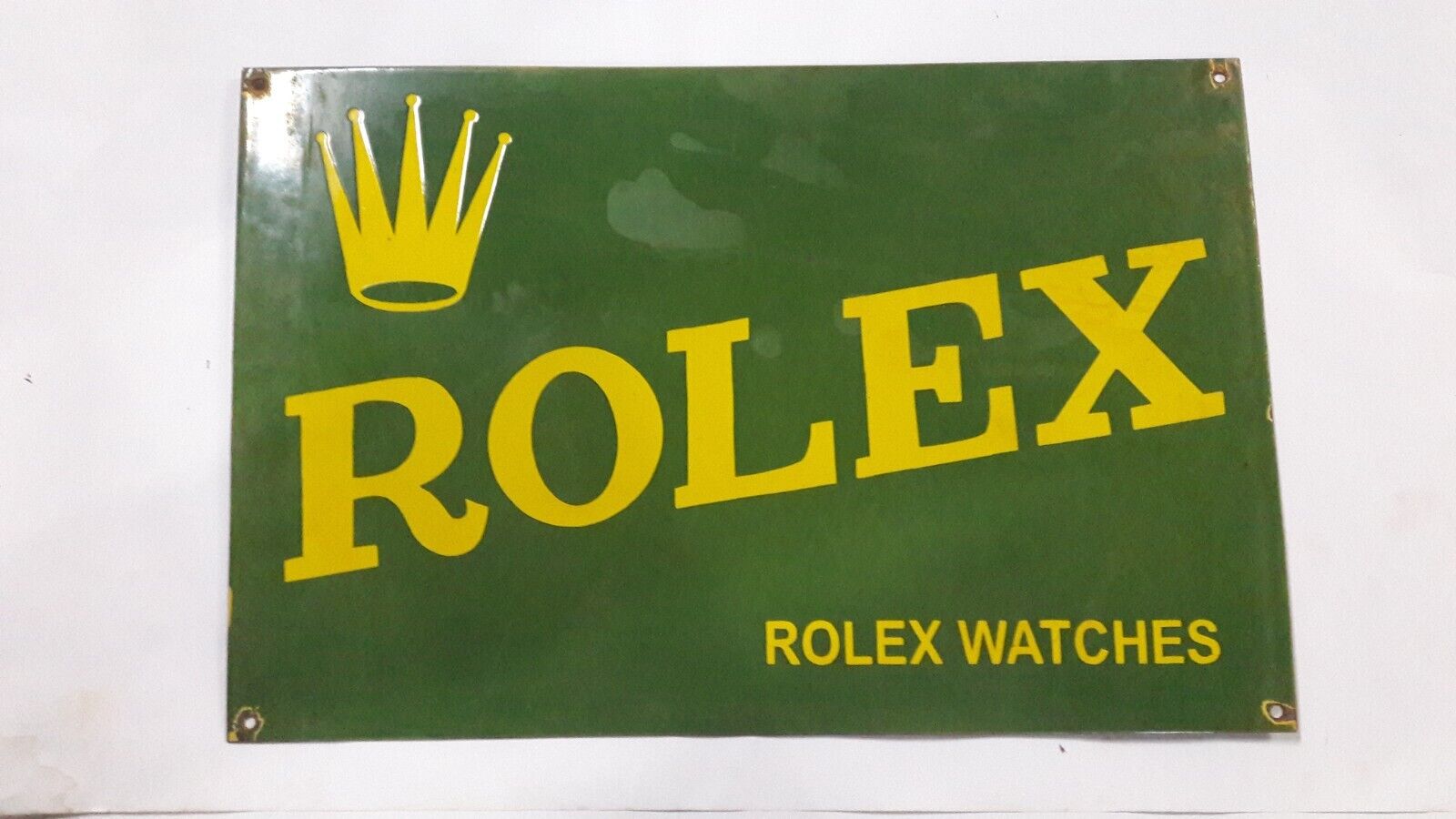 PORCELAIN ROLEX ENAMEL SIGN 18X12 INCHES