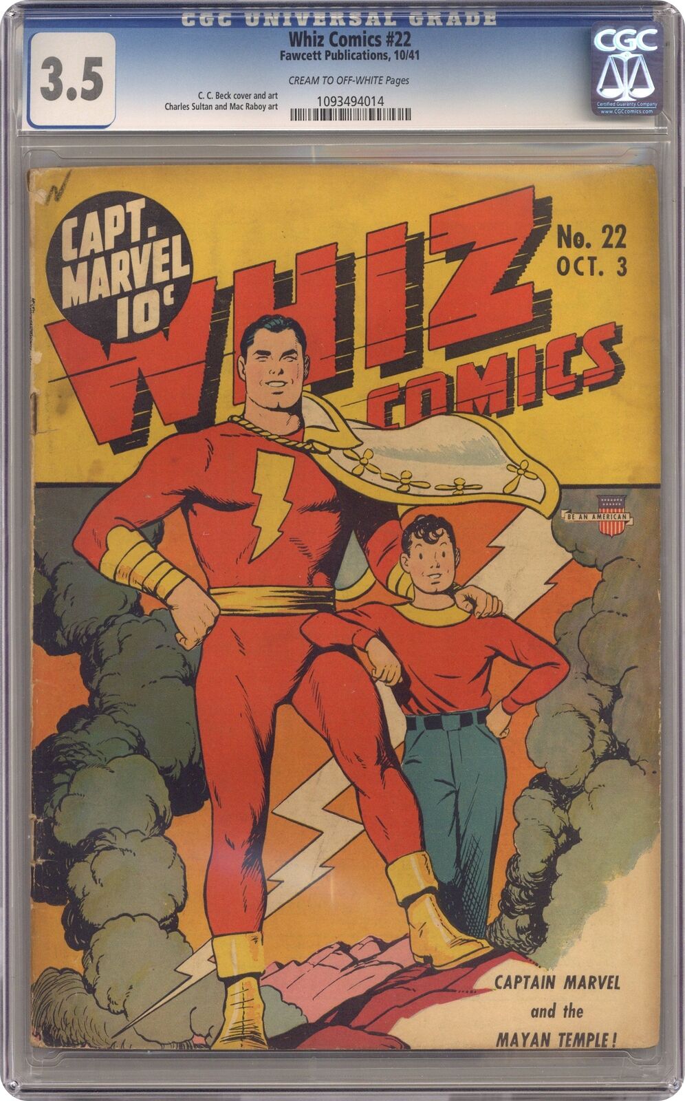 Whiz Comics #22 CGC 3.5 1941 1093494014