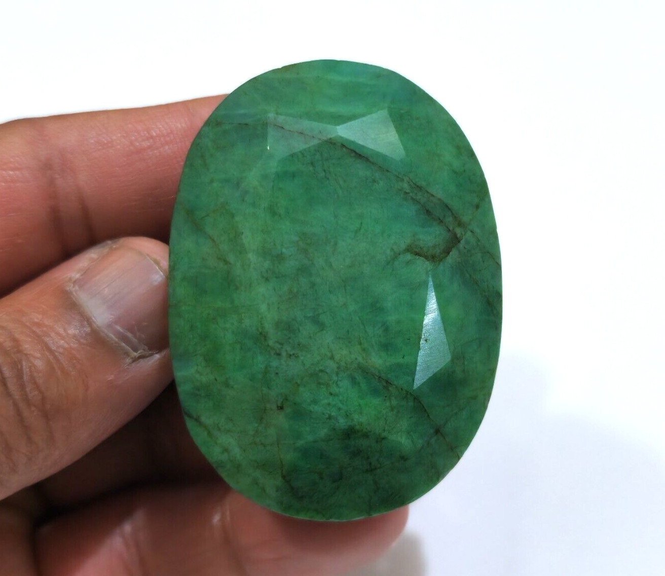 100% Natural Fabulous Brazilian Emerald Faceted Oval 436.10 Crt Loose Gemstone