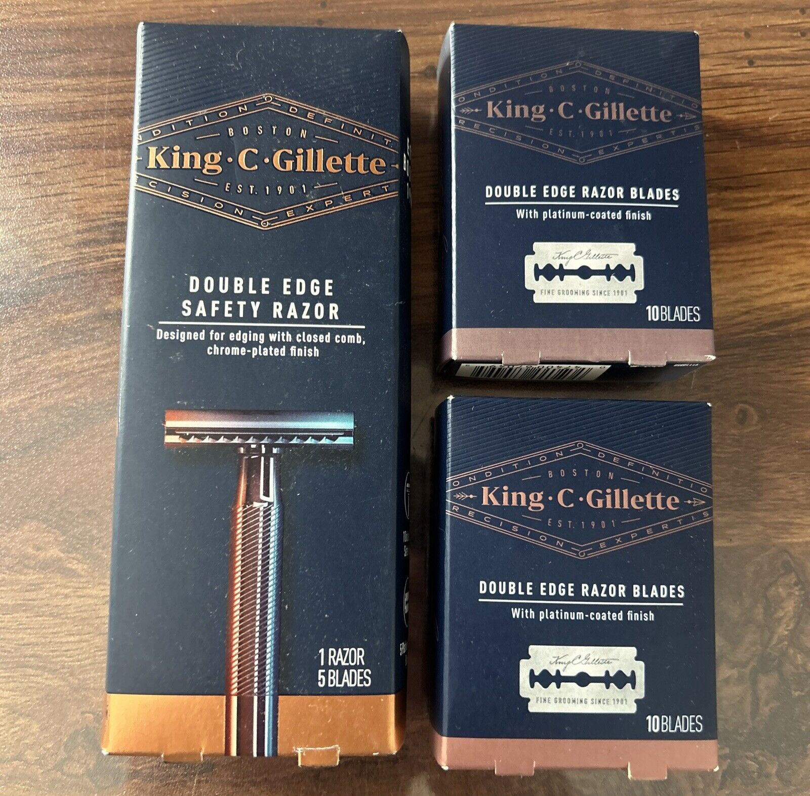King C Gillette Men's Double Edge Safety Razor + 5 Refill Blades Pack & 20 more