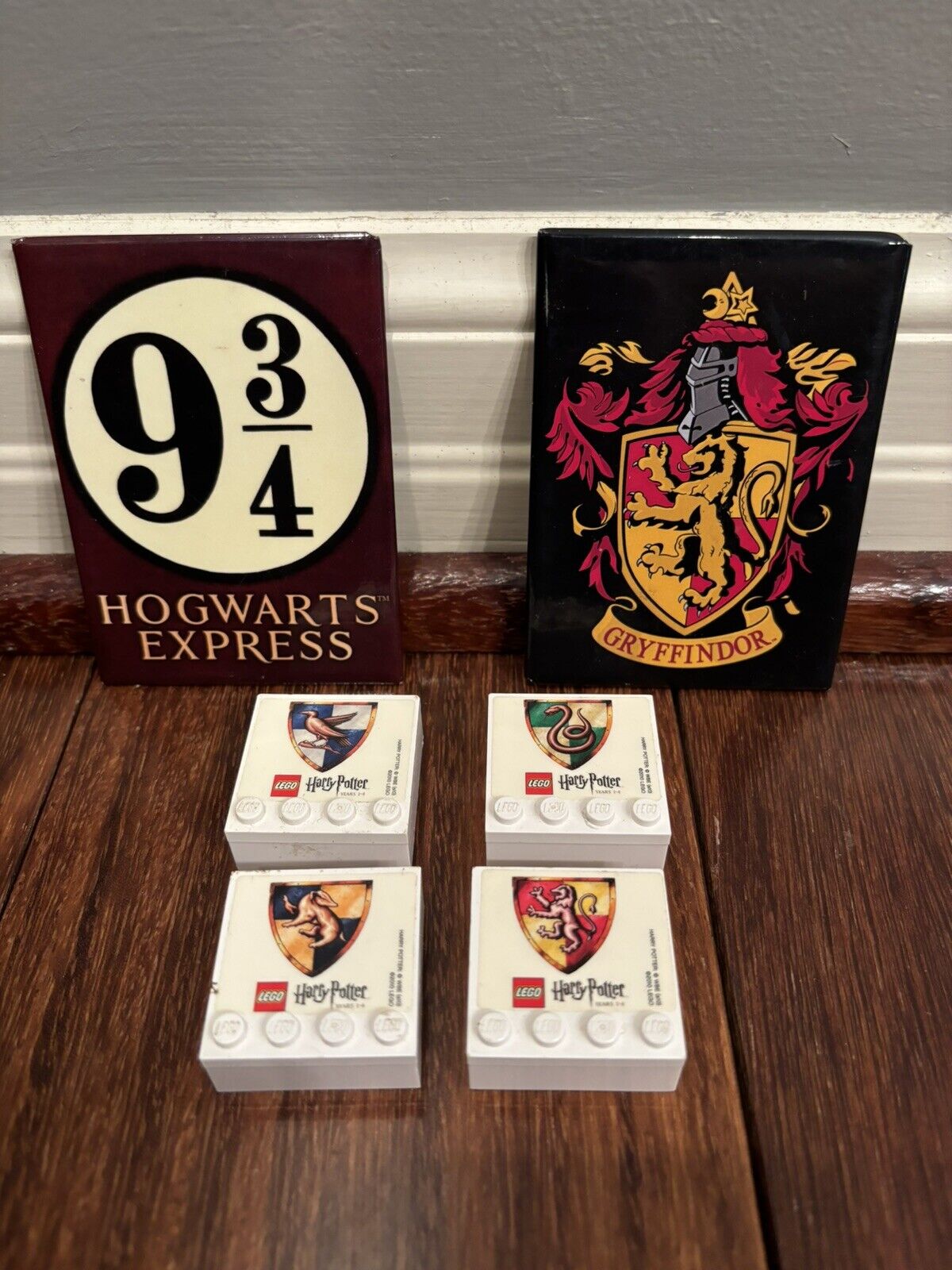 Harry Potter Lego Block Wizarding World Hogwarts Express 9 3/4 Magnet Lot of 6