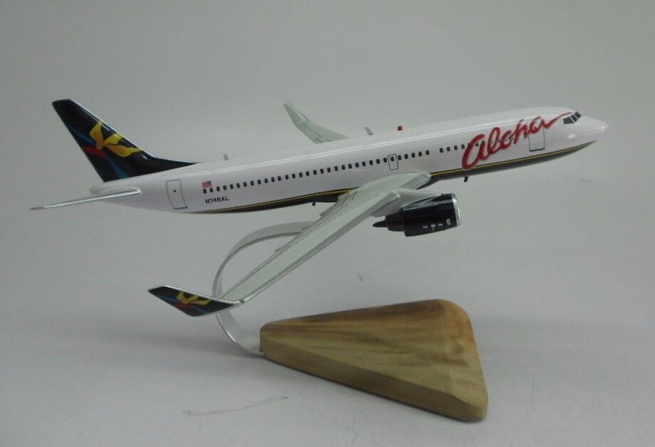 B-737 Aloha Air Boeing 737 B737 Airplane Desk Wood Model Small New