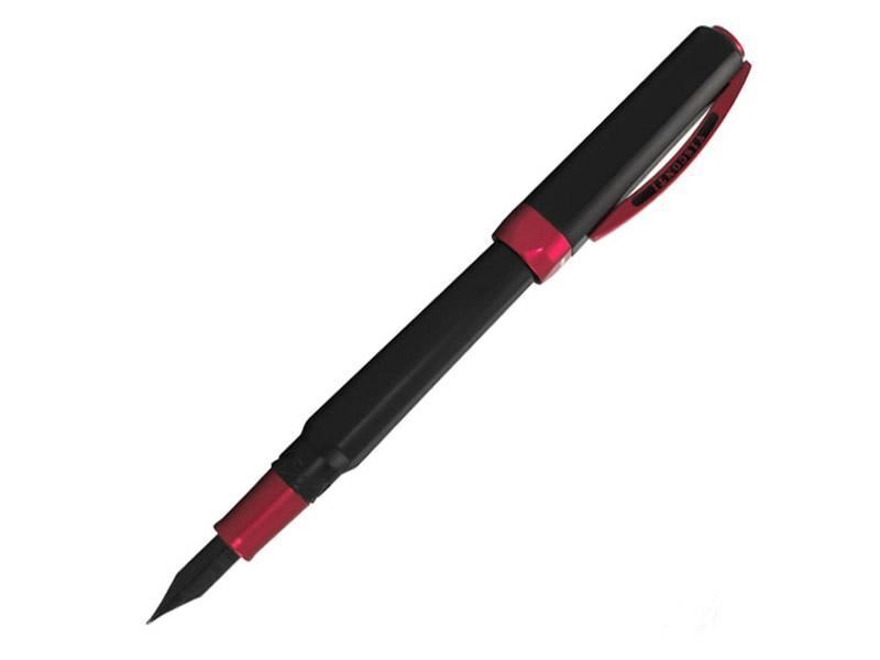 Visconti Opera Metal Monza Black/Red Medium Fountain Pen (#738ST01)