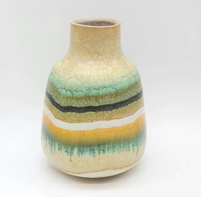 Rare Vtg Alvino Bagni Signed Mid-Century Modern Italian Studio Art Pottery Vase