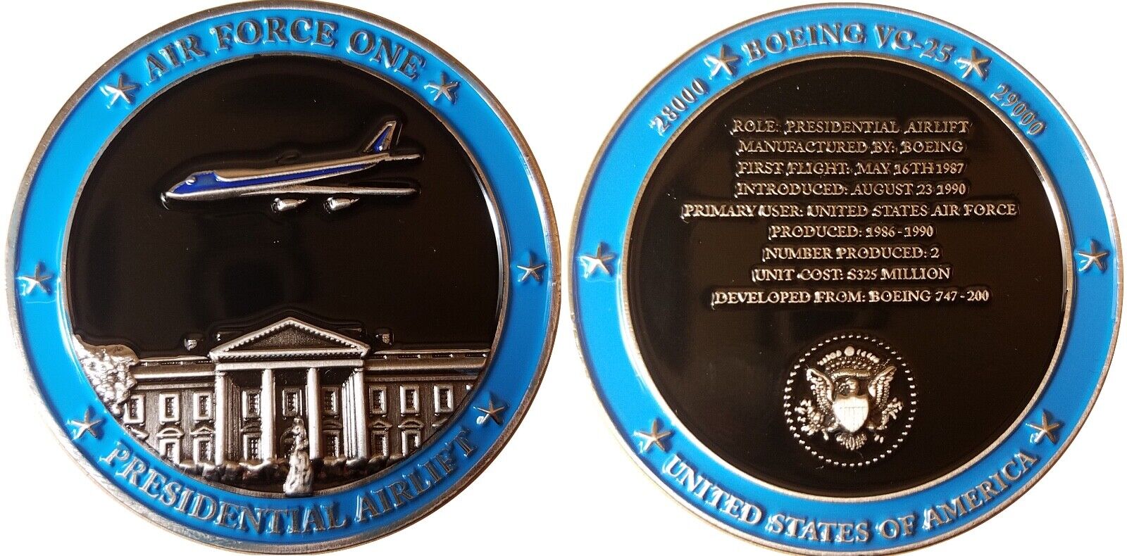 Air Force One Presidential Airlift Challenge coin Original unique 24