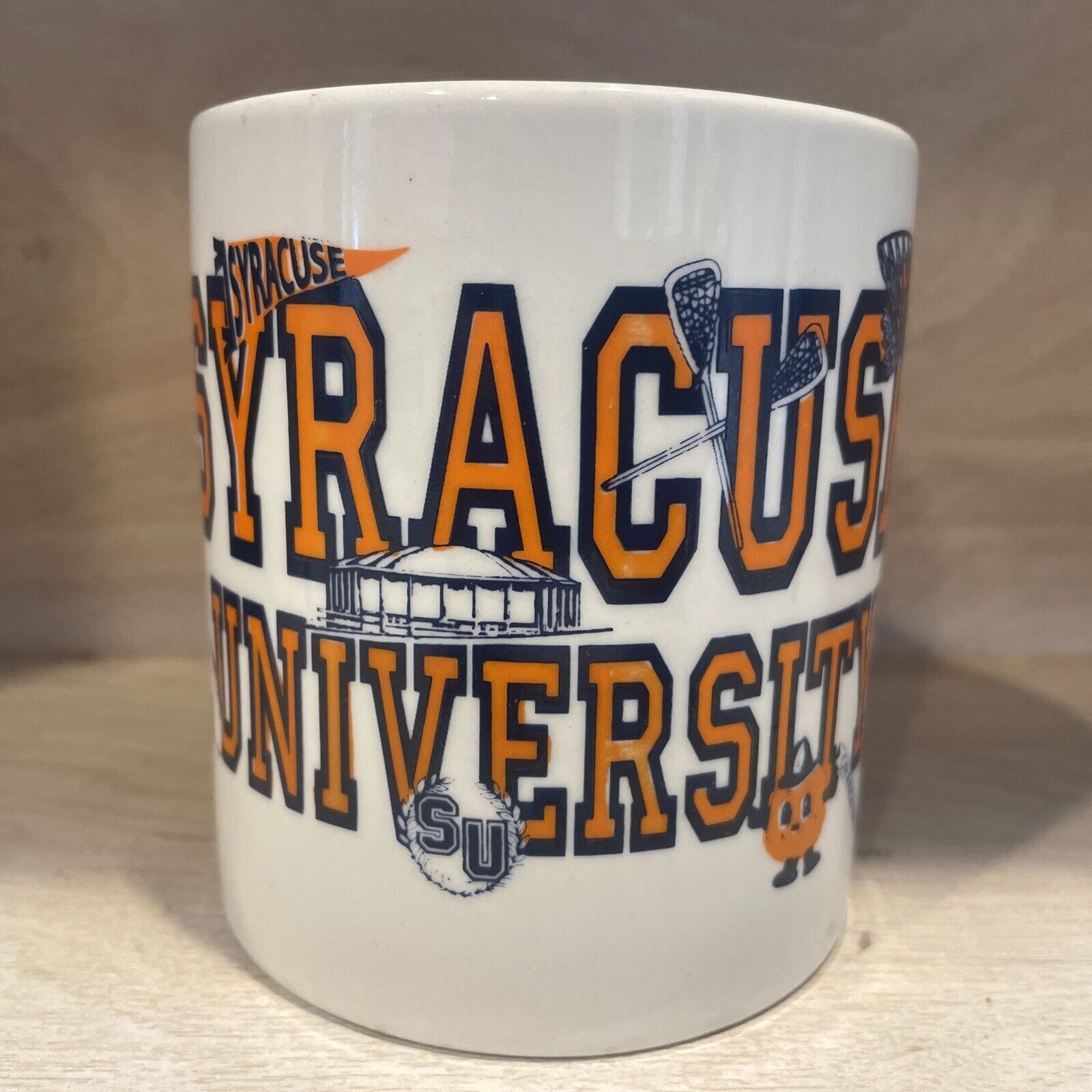 Vintage Syracuse University Ceramic Coffee Mug Mascot Otto