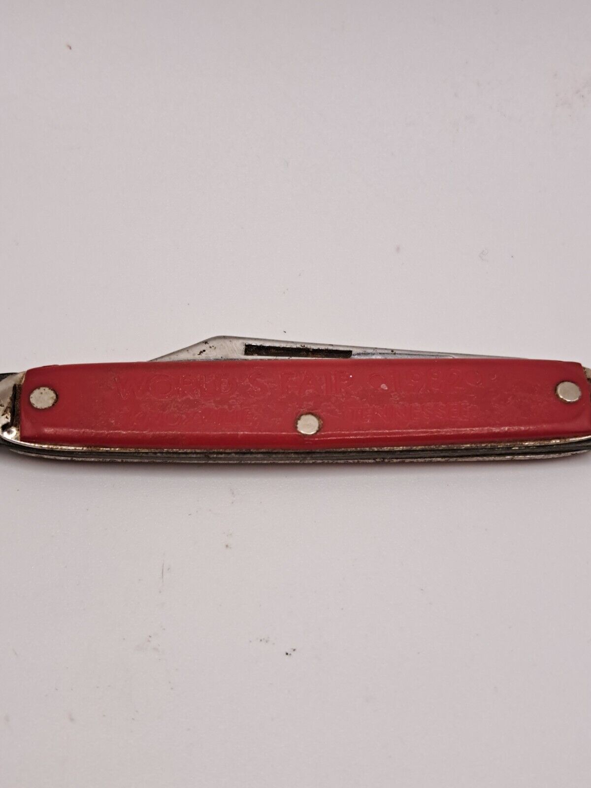 Vintage 1982 Worlds Fair Knoxville Tennessee RedPocket Knife Made in USA