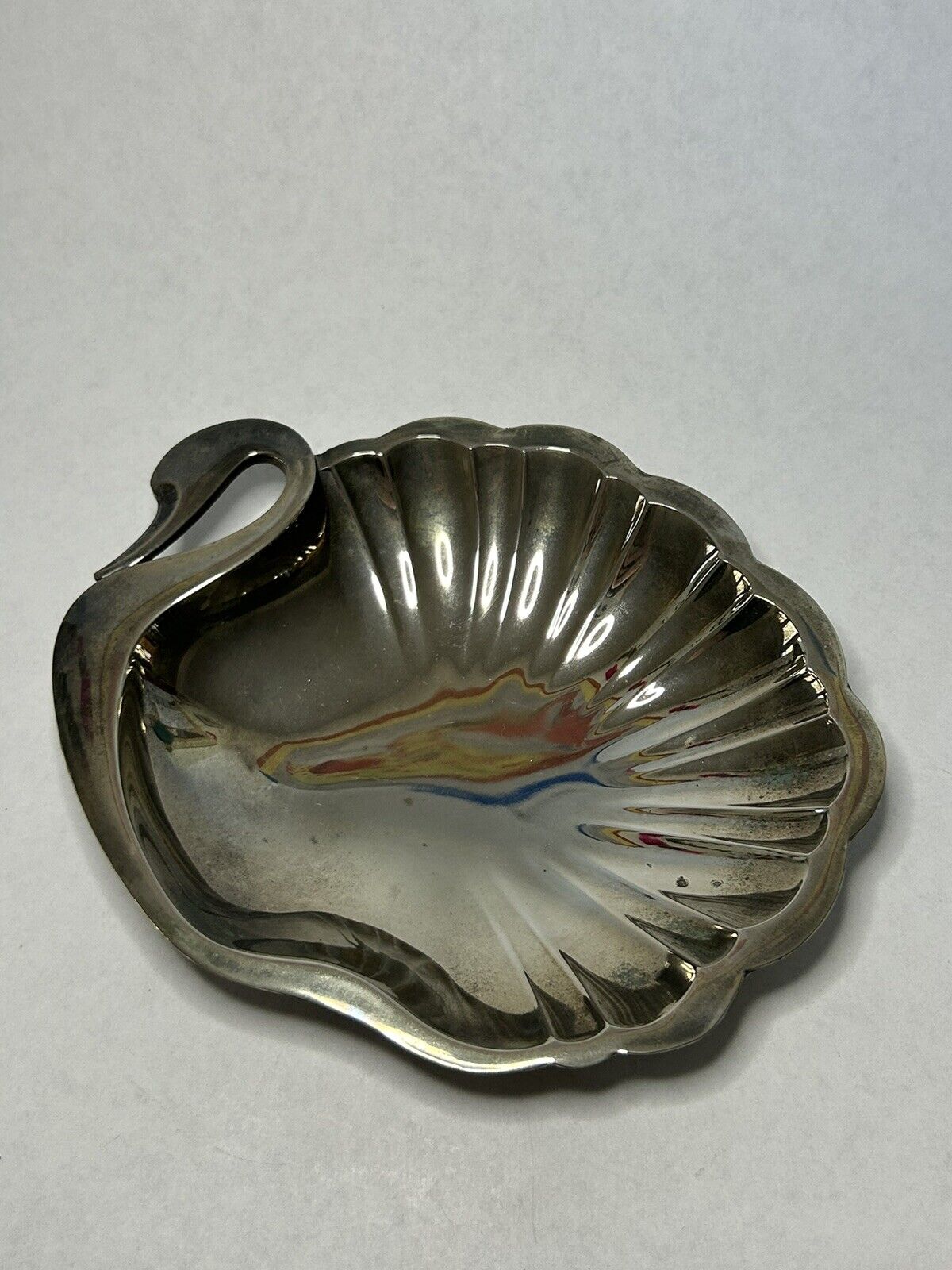 Wm. A. Rogers Vintage Silver Tone Swan Candy Trinket Soap Dish