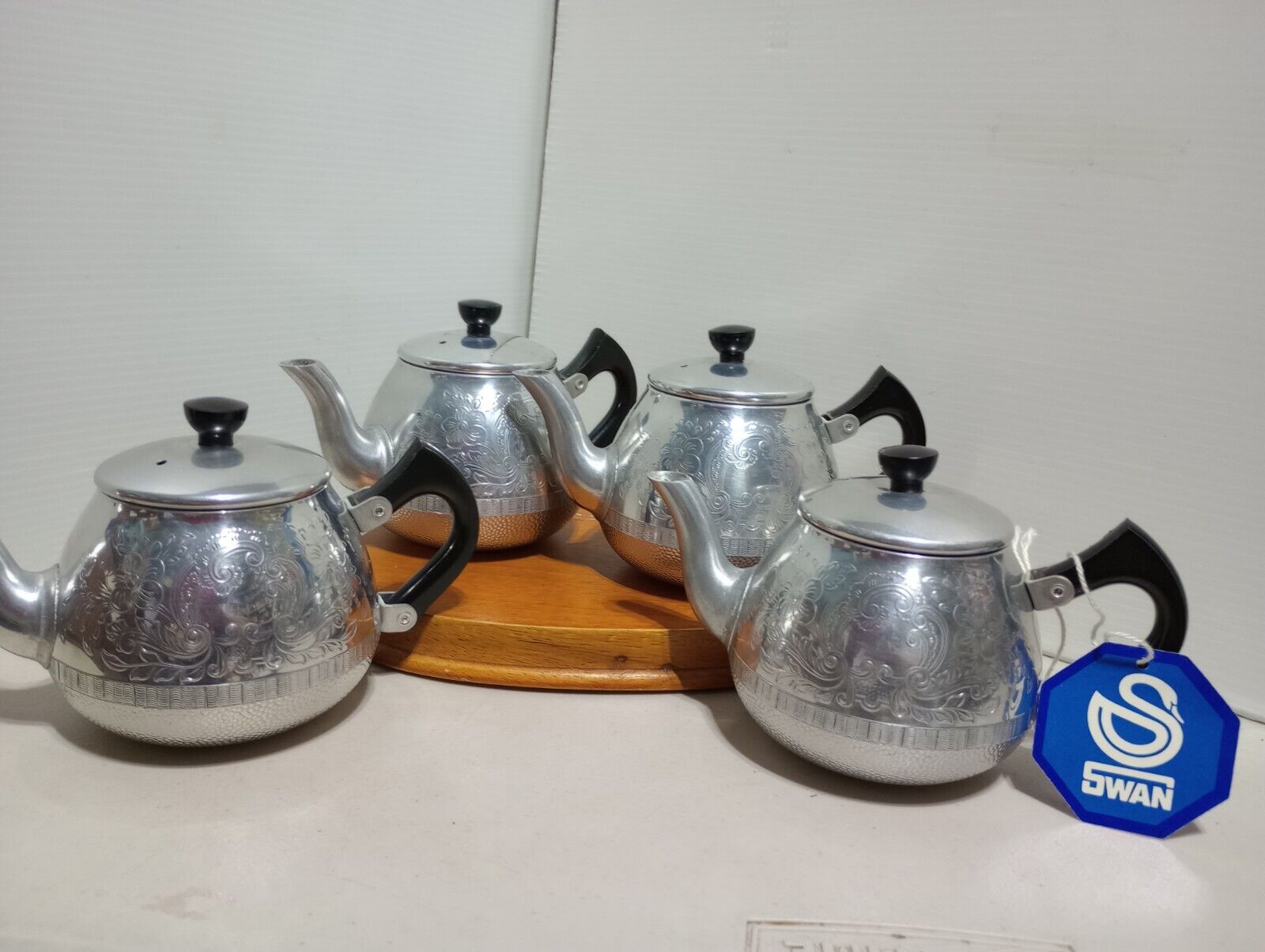 Vintage Swan Carlton Small Tea Pots X 4 Two New, Two Used One Cup Size