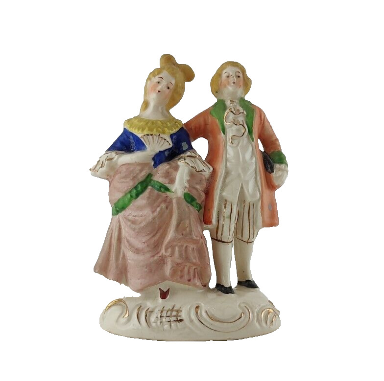 Vintage 1940's Occupied Japan Porcelain Colonial Courting Couple Figurine